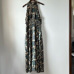 Halter dress with elastic waist